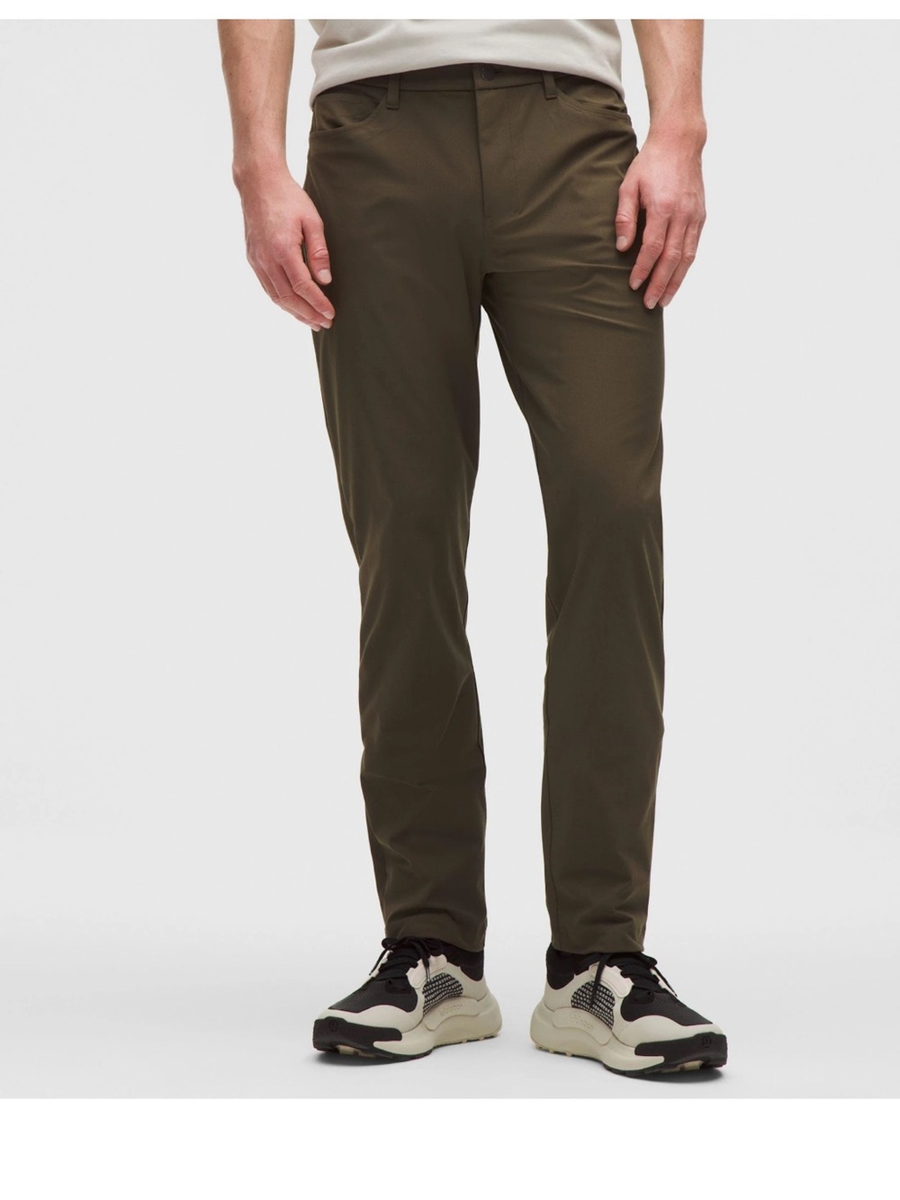lululemon athletica ABC classic fit utilitech men’s Olive Brown Chinos 34L